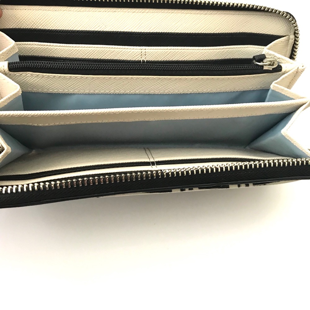 ❤️🆕 NEW Coach Black &White Zippered Wallet - Picture 8 of 9